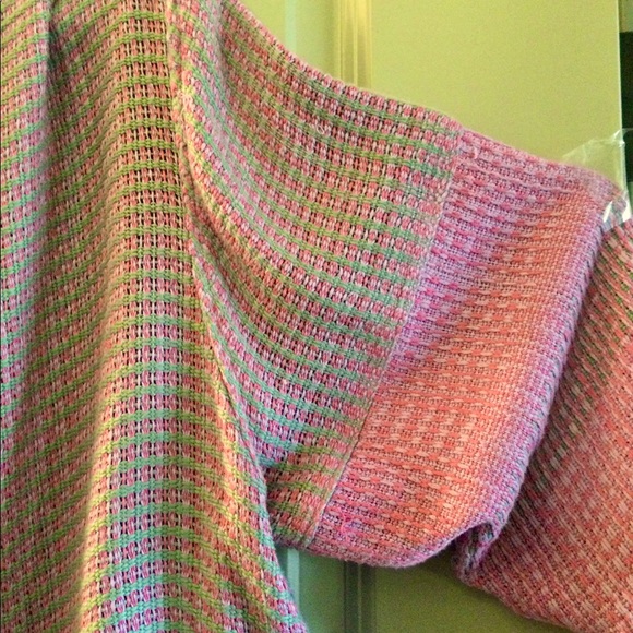 HAND WOVEN of soft Bamboo yarn, DESIGNED & Seamstress HAND MADE Jacket sz XL. - Picture 6 of 8